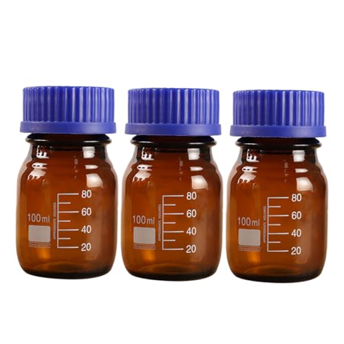 Gogogmee 3 Stück Glas Reagenzflaschen mit Schraubverschluss Dicht Verschließbare Chemische Probenflaschen Braune Apothekergläser für Ätherische Öle und Flüssigkeiten Auslaufsicher Leicht Gogogmee 3 Stück Glas Reagenzflaschen mit Schraubverschluss Dicht Verschließbare Chemische Probenflaschen Braune Apothekergläser für Ätherische Öle und Flüssigkeiten Auslaufsicher Leicht von Gogogmee