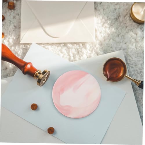Gogogmee 3 Stück Teiliges Hitzebeständiger Keramik Wachssiegel Unterlage mit Marmor design Wiederverwendbar als Siegelwachs unterlage und Stempelablage für Büro und Zuhause von Gogogmee