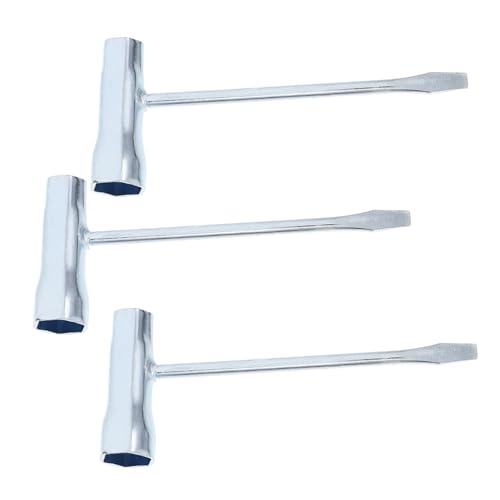 Gogogmee 3 Stück Teiliges Kettensägen steckschlüssel Robustem Carbonstahl Präziser Zündkerzenschlüssel für Rasenmäher und Gartengeräte Langlebiges Verschleißfestes Werkzeug für Sichere von Gogogmee