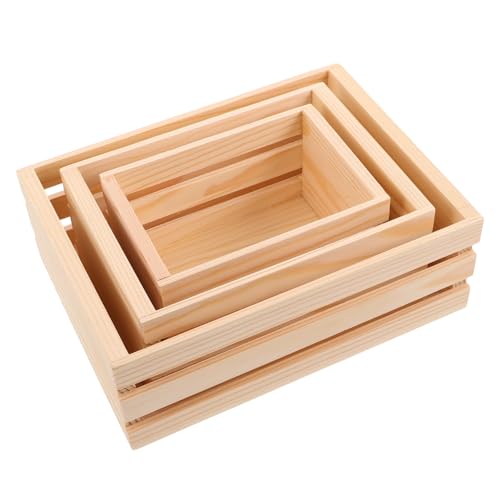 Gogogmee 3 Stück Unbehandelte Aufbewahrungsboxen für Puppenhäuser Dekorative Kisten für Partys Geburtstagsfeiern und Bastelprojekte Multifunktionale Holzbehälter mit Natürlicher Maserung Gogogmee 3 Stück Unbehandelte Aufbewahrungsboxen für Puppenhäuser Dekorative Kisten für Partys Geburtstagsfeiern und Bastelprojekte Multifunktionale Holzbehälter mit Natürlicher Maserung von Gogogmee