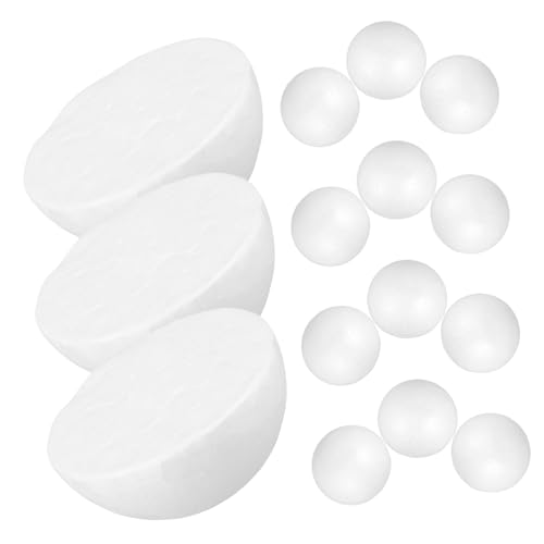 Gogogmee 30 STK. Teiliges Styropor Halbkugeln Weiß für DIY Bastelmaterial Blumentopf Dekoration Weihnachtsornamente Malen und Gestalten Zubehör von Gogogmee