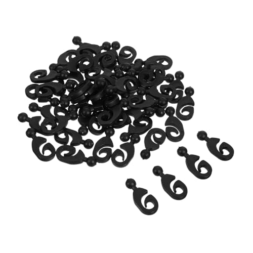 Gogogmee 30stücke Vorhanghaken Ohne Werkzeug Installierbar Aus Robustem Kunststoff Für Zelte Und Außenschatten Schwarze Schiebehaken Zur Befestigung Von Vorhängen von Gogogmee