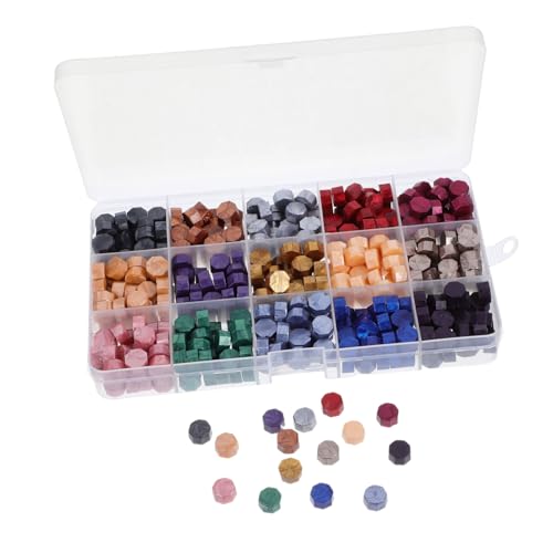 Gogogmee 375 Stück Wachssiegelperlen Schnelles Schmelzen Kleine Wachskügelchen für Briefumschläge Hochzeitseinladungen und Geschenkverpackungen für Kreative DIY Basteleien und Stilvolle von Gogogmee