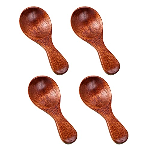 Gogogmee 4 Stück Holzlöffel Multifunktionale Rührlöffel aus Hochwertigem Nanmu für Brei Suppe und Hitzeisolierend und Sicher von Gogogmee