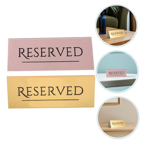 Gogogmee 4 Stück Schreibtisch Aus Acryl Sitzplatzschild Aus Acryl Platzreservierungsschilder Hochzeitsschilder Für Den Empfang Reservierte Tischzeltschilder Logo Für Reservierte Tische von Gogogmee