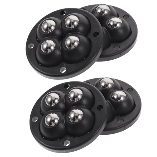Gogogmee 4 Stück Selbstklebende Möbelrollen Drehbare Kleine Abs Edelstahlkugeln Leise und Stabil für Aufbewahrungsboxen Mülleimer und Kleine Geräte von Gogogmee