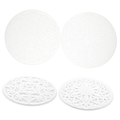 Gogogmee 4 Stück Silikonform Mandala Untersetzer Rund Teilig DIY Epoxidharz Gießform Glatte Oberfläche Leicht zu Entformen für Kreative Harzkunst Handwerk von Gogogmee