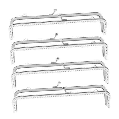 Gogogmee 4 Stück Teiliges Geldbörsenrahmen Quadratisch Silberfarben aus Eisen Vintage Kussverschluss für DIY Taschenherstellung Robustes Zubehör für Handtaschenverschluss Gogogmee 4 Stück Teiliges Geldbörsenrahmen Quadratisch Silberfarben aus Eisen Vintage Kussverschluss für DIY Taschenherstellung Robustes Zubehör für Handtaschenverschluss von Gogogmee