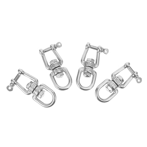 Gogogmee 4 Stück Teiliges Langlebige Edelstahl Swivel Ringe mit Hoher Tragkraft Glatter Oberfläche Vielseitig Einsetzbar für Garten Haushalt Werkstatt Praktische Drehöse von Gogogmee