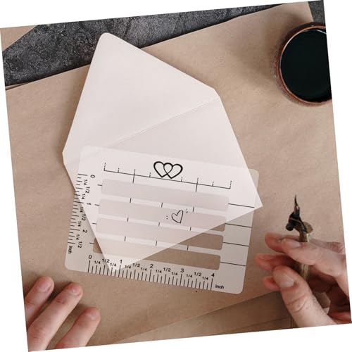 Gogogmee 4 Stück Teiliges Umschlag Adressier schablonen Transparente Kunststoffvorlagen Vielseitige Schreibvorlagen für Briefumschläge Dankeskarten Einladungen Leicht Abwischbar Langlebig von Gogogmee