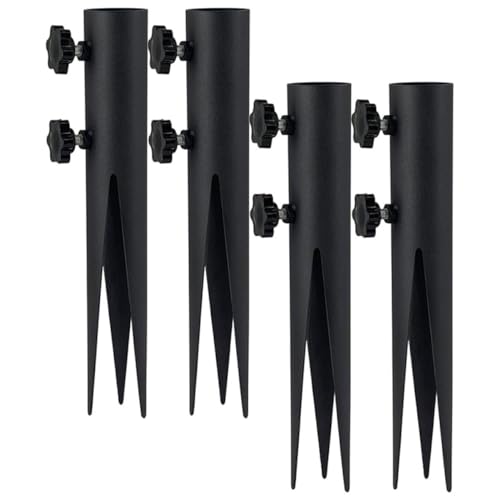 Gogogmee 4 Stück Teiliges Verstellbare Metall bodenspiesse für Gartenbeleuchtung Rostfrei Wetterfest Leicht und Robust Geeignet für Solarlampen Gartenlichter und Außenleuchten von Gogogmee
