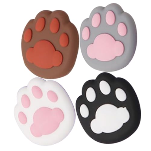 Gogogmee 4 Stück Türstopper Katzenpfote Silikon Wand und Türgriffschutz Selbstklebend Geräuschreduzierend Kratzschutz für Zimmertüren und Möbel von Gogogmee