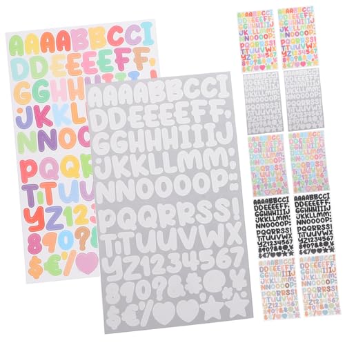 Gogogmee 45 Blatt Teiliges Selbstklebende Buchstaben Zahlen Aufkleber Papiermaterial Klare Muster Dekorative Sticker für DIY Scrapbooking Postfächer Fenster Schränke Vielseitig Verwendbar von Gogogmee
