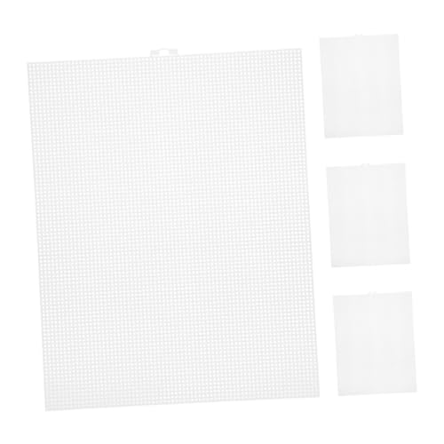 Gogogmee 4stücke Netz-leinwandblätter Aus Kunststoff Für Stickerei Und Kreuzstich DIY-Handwerk-zubehör Atmungsaktiv Und Robust Leere Leinwand Zum Nähen von Gogogmee