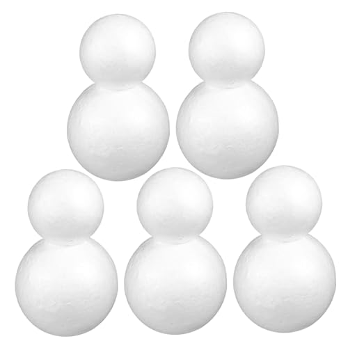 Gogogmee 5 STK. Teiliges DIY Bastelset Schneemann aus Leichtem Schaumstoff Handbemalbare Winterfiguren Kreative Weihnachtsdekoration für Erwachsene für Indoor Outdoor Nutzung von Gogogmee