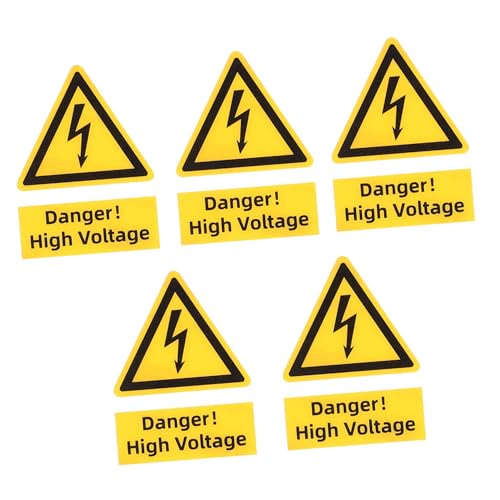 Gogogmee 5 Stück Teiliges Hochspannung Warnaufkleber Langlebige PC material Elektro Warnschild Leuchtende Farben Geeignet für Industrieanlagen Elektrogeräte Sicherheitshinweis Gogogmee 5 Stück Teiliges Hochspannung Warnaufkleber Langlebige PC material Elektro Warnschild Leuchtende Farben Geeignet für Industrieanlagen Elektrogeräte Sicherheitshinweis von Gogogmee