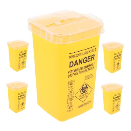 Gogogmee 5 Stück Teiliges Scharfer Entsorgungsbehälter Kompakt Sicher für Nadeln und Rasierklingen für Friseure und Zuhause Praktisches Design Leicht Tragbar Gogogmee 5 Stück Teiliges Scharfer Entsorgungsbehälter Kompakt Sicher für Nadeln und Rasierklingen für Friseure und Zuhause Praktisches Design Leicht Tragbar von Gogogmee