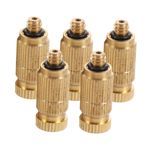 Gogogmee 5Stücke Messing Nebeldüsen Hochdruck Sprühdüsen für Außenkühlsysteme mit Tropf Design für Effektive Kühlung und Staubbindung Gogogmee 5Stücke Messing Nebeldüsen Hochdruck Sprühdüsen für Außenkühlsysteme mit Tropf Design für Effektive Kühlung und Staubbindung von Gogogmee