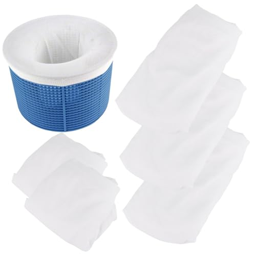 Gogogmee Pool Filtersocken 5 Stücke Wiederverwendbare Skimmer Socken für Schwimmbad Filterkorb Langlebiges Mesh für Effektive von Gogogmee