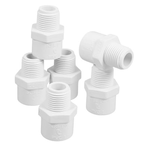 Gogogmee 6 Stück Teiliges PVC Rohrverbinder Außengewinde Vielseitiger Schlauchadapter für Sanitärinstallation aus Robustem Upvc Geeignet für Haus Industrieanwendungen Dicht und Einfach zu Gogogmee 6 Stück Teiliges PVC Rohrverbinder Außengewinde Vielseitiger Schlauchadapter für Sanitärinstallation aus Robustem Upvc Geeignet für Haus Industrieanwendungen Dicht und Einfach zu von Gogogmee