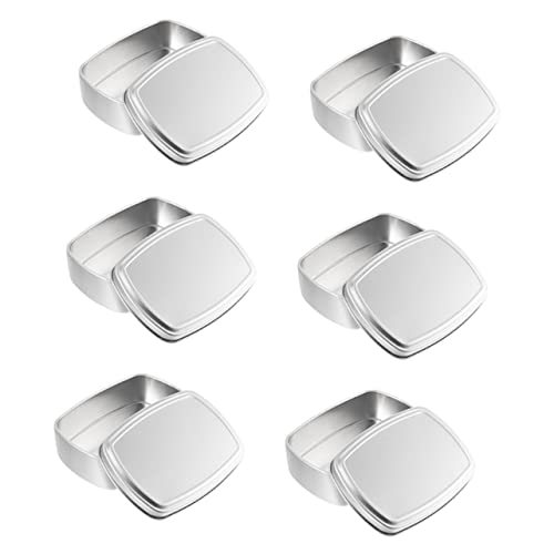 Gogogmee 6stücke Rechteckiger Aluminium-aufbewahrungsboxen Mit Deckel Metall-vorratsdosen Für Süßigkeiten Kleinteilebehälter Verpackungsboxen Für Balsam Und Reiseutensilien von Gogogmee