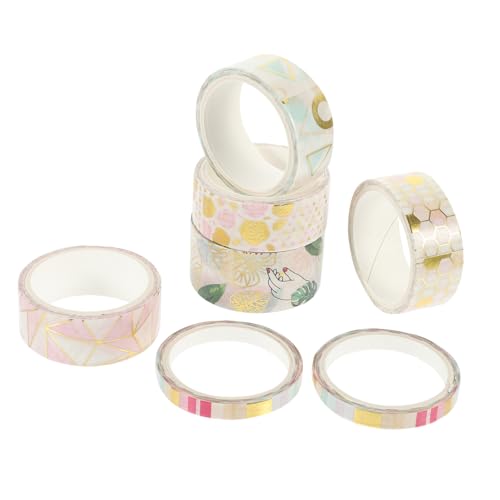 Gogogmee 7 Rollen Washi Tape Geometrisches Muster pro Dekoratives Klebeband für Scrapbooking DIY Basteln Tagebuchgestaltung Kawaii Sticker Roll Journaling Zubehör Gogogmee 7 Rollen Washi Tape Geometrisches Muster pro Dekoratives Klebeband für Scrapbooking DIY Basteln Tagebuchgestaltung Kawaii Sticker Roll Journaling Zubehör von Gogogmee