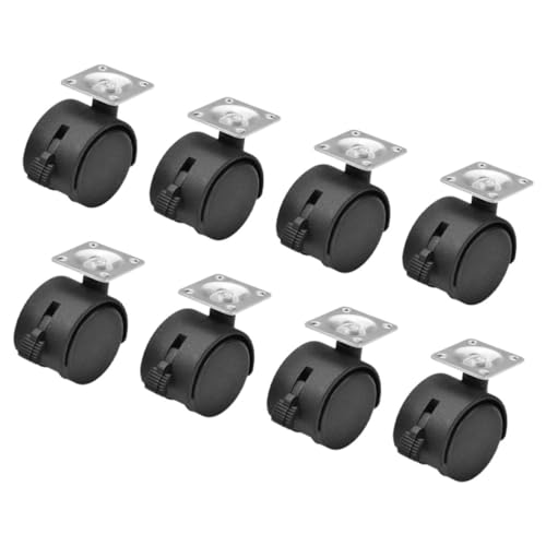 Gogogmee 8 Stück Teiliges Bürostuhlrollen mit Bremse Nylon Ersatzrollen Leise Kratzfrei Langlebig Kompatibel für Möbel Drehstuhl und Teppichboden Einfache Installation von Gogogmee