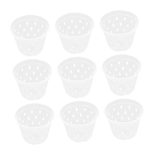 Gogogmee 9 Stück Teiliges Transparentes Orchideen-blumentopf- Kunststoff-pflanzgefäße mit Optimaler Wurzelbelichtung Entwässerungslocher für Gesunde Wurzelentwicklung Recycelbar und von Gogogmee