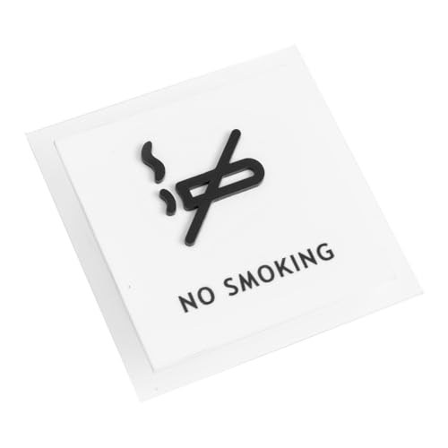 Gogogmee Acryl No Smoking Schild Weiß Verbotszeichen UV beständig Wetterfest Warnschild für Innen Außen Öffentliche Bereiche Gogogmee Acryl No Smoking Schild Weiß Verbotszeichen UV beständig Wetterfest Warnschild für Innen Außen Öffentliche Bereiche von Gogogmee