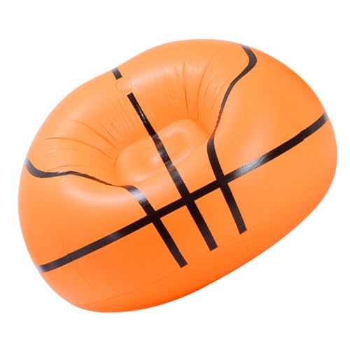 Gogogmee Aufblasbares Faltbares PVC Sofa Basketball Design Tragbarer Lazy Couch Sitz Langlebig und Leicht für Outdoor Strand Camping Festival Geeignet Einfach zu Verstauen von Gogogmee