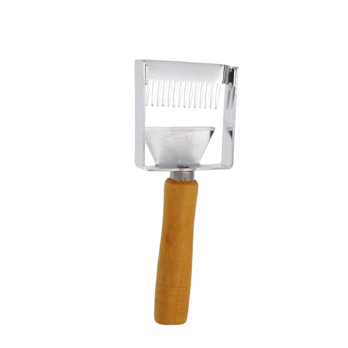 Gogogmee Beekeeping Tool mit Holzgriff Nadel honigschaufel aus Lebensmittelechtem Edelstahl Bienenzucht Zubehör mit Abdeckung Effiziente Entdeckelung für Imker und Anfänger von Gogogmee
