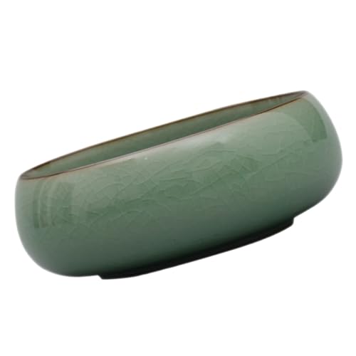 Gogogmee Celadon Ink Brush Washer aus Vielseitiger Pinselreiniger und Teezeremonie Zubehör Robustes Sumi tablett für Kalligrafie Anfänger Kunstliebhaber und Raumdekoration von Gogogmee