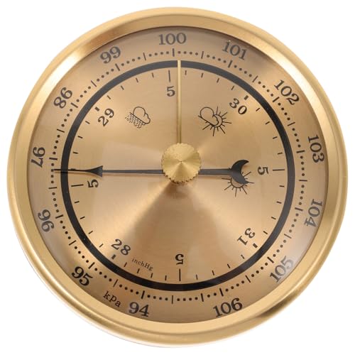 Gogogmee Design Barometer mit Zeiger Einstellbares Aneroid-barometer für Haushalt Präzises Luftdruckmessgerät mit Großem Display Tragbar und Benutzerfreundlich für Wettervorhersage und von Gogogmee