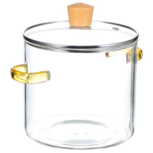 Gogogmee Doppelgriff Kochtopf Hitzebeständigem Transparenter Suppentopf für Induktionsherde und Gasherde zum Kochen und Servieren von Speisen Gogogmee Doppelgriff Kochtopf Hitzebeständigem Transparenter Suppentopf für Induktionsherde und Gasherde zum Kochen und Servieren von Speisen von Gogogmee