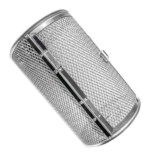 Gogogmee Edelstahl Grillkorb mit Rotation Drehspießkorb für Ofen und Airfryer Rotierender Grillkäfig mit Tür Gleichmäßiges Rösten von Nüssen Erdnüssen und Gemüse von Gogogmee