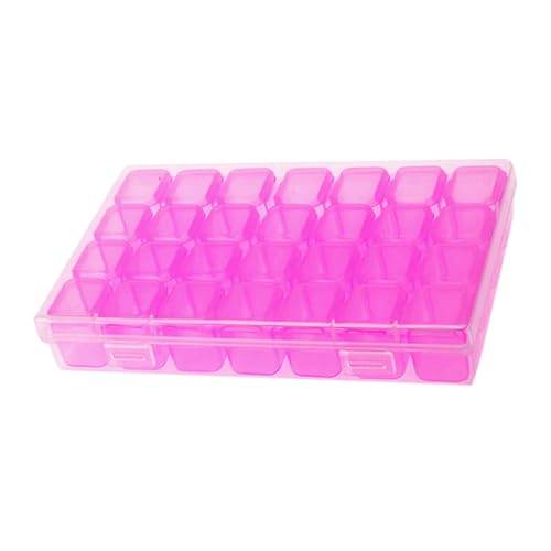 Gogogmee Fächer-aufbewahrungsbox Aus Kunststoff Transparent Leerer Schmuckschatulle Nagelkunstperlenbehälter Organisierter Maniküre-Organizer Abnehmbares Design Doppelter Schnappverschluss von Gogogmee