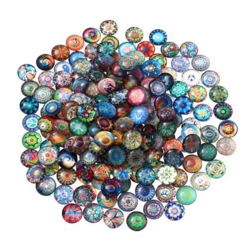 Gogogmee Glasmosaikfliesen Halbkreisflach Rückseite Für Schmuckherstellung DIY Basteln Uhr Vase Dekoration von Gogogmee