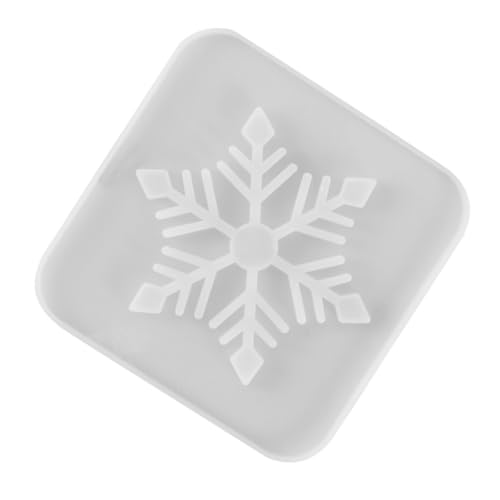 Gogogmee Hohle Schneeflocke Untersetzer Silikonform für DIY Epoxidharz Kreative Cup Mat Form für Weihnachtsdeko Winterliche Tischsets Wiederverwendbar Einfach zu Entformen und Reinigen von Gogogmee
