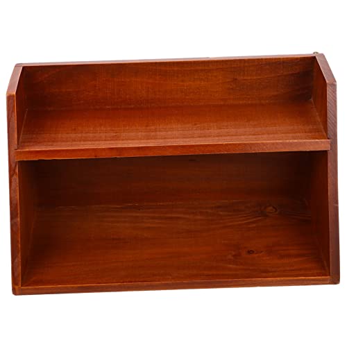 Gogogmee Holz Handwerk Lagerung Multi-Schicht Organizer Rack Schreibtisch Seite Lagerung Organizer für Büro von Gogogmee