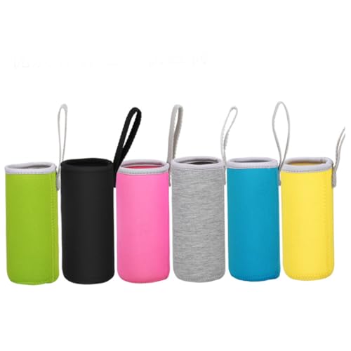 Gogogmee Isolierte Wasserflasche Hülle aus Neopren Leichter Wasserfester Flaschenhalter für und Kunststoff Faltbare Thermobecher Tasche in Gelb für Sport und Outdoor von Gogogmee