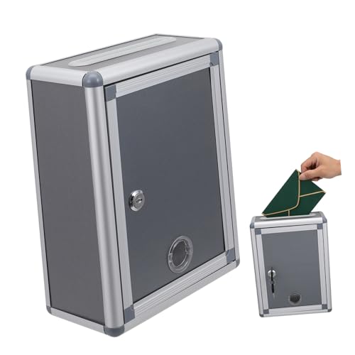 Gogogmee Kleiner Briefkasten aus Aluminiumlegierung und Leicht Abschließbarer Vorschlagskasten im Retro Design für Schlüssel Stimmzettel und Post Gogogmee Kleiner Briefkasten aus Aluminiumlegierung und Leicht Abschließbarer Vorschlagskasten im Retro Design für Schlüssel Stimmzettel und Post von Gogogmee