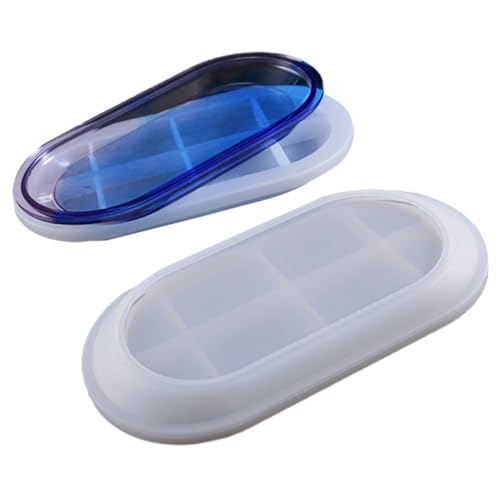 Gogogmee Kreative DIY Silikonform für Epoxidharz Schale und Teller Oval Langlebige Leicht zu Entformende Antihaftbeschichtete Form für Bastelprojekte und Heimdekoration von Gogogmee