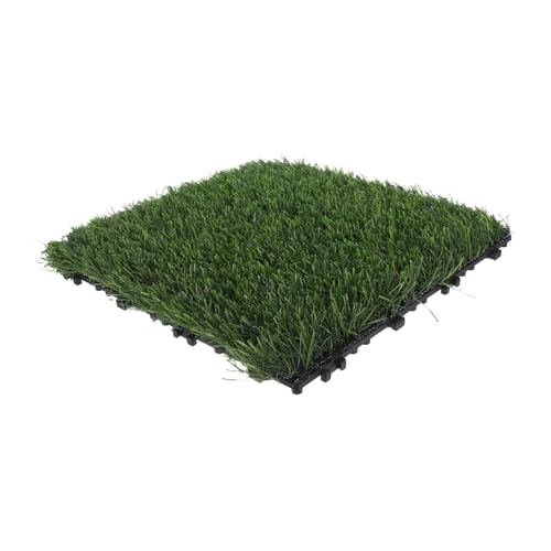 Gogogmee Kunstgras Fliesen Interlocking Kunstrasen Paneel mit Realistischem Aussehen Wetterfest Flexibel Konfigurierbar Flexibel und Vielseitig für Garten Terrasse Balkon und Events von Gogogmee