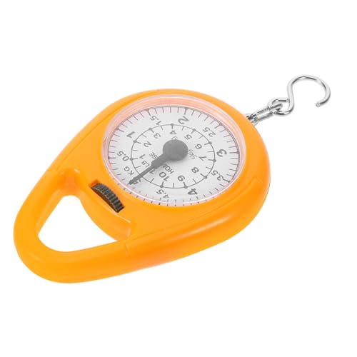 Gogogmee Mechanische Federwaage Gepäckwaage Tragbare Kleine Hängewaage mit Integriertem Haken Kompakte für Präzises Wiegen von Koffern und Gepäck Unterwegs in Auffälligem Orange von Gogogmee