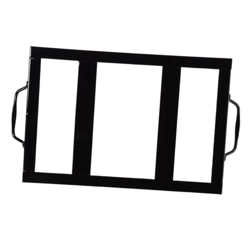 Gogogmee Metall Salzblock Halter Salzplatte Gestell mit Griffen für Grillen Kochen Servieren Langlebiger Edelstahl mit Emaille Beschichtung Praktisches Grillzubehör für Küche und BBQ von Gogogmee