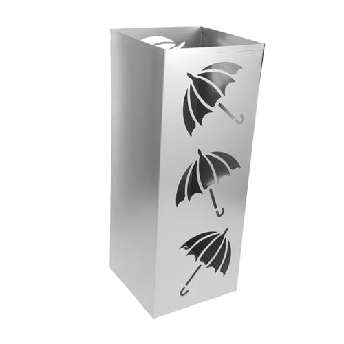 Gogogmee Moderner Metall schirmständer mit Hohlraum Design zur Effizienten Trocknung Vielseitiger Organizer für Regenschirme und Gehstöcke Platzsparend für Eingangsbereich und Flur von Gogogmee