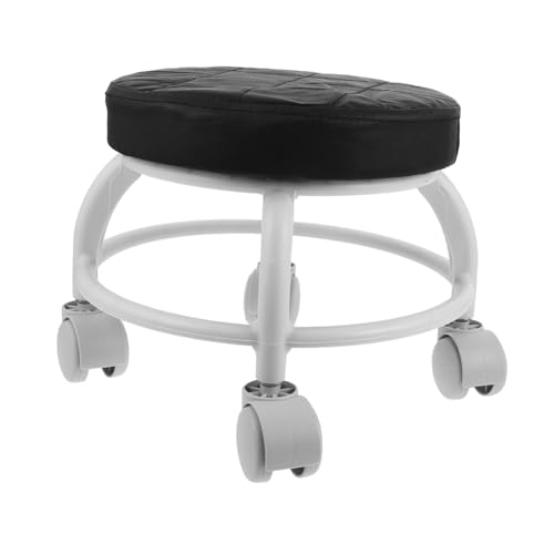 Gogogmee Niedriger Rollhocker mit Pu Sitz und Robustem Kunststoffrahmen Runder Kleiner Pediküre Beautyhocker für Salon Spa und Heim Komfortabler Stabiler Fußbodenstuhl Gogogmee Niedriger Rollhocker mit Pu Sitz und Robustem Kunststoffrahmen Runder Kleiner Pediküre Beautyhocker für Salon Spa und Heim Komfortabler Stabiler Fußbodenstuhl von Gogogmee