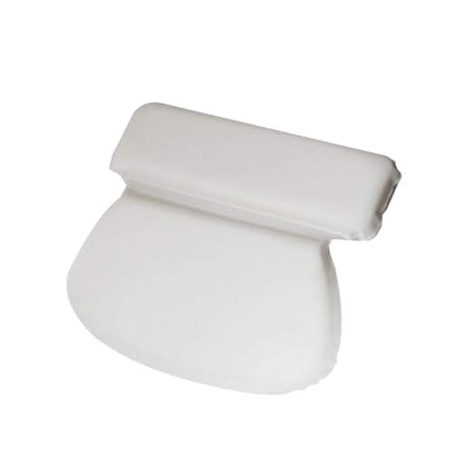 Gogogmee PU Badewannenkissen Rund aus PU Schaum mit Saugnäpfen Ergonomisches Spa Kissen für Badewanne Rutschfester Nackenstütze für Erwachsene und Weiß Einfach zu Befestigen Entspannend von Gogogmee
