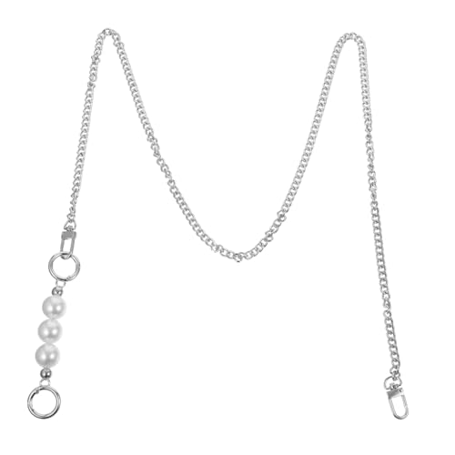Gogogmee Perlenkette Handtaschenriemen Verlängerung Silber DIY Umhängetasche Crossbody Bag Strap Langlebig Abnehmbar für Damen und Mädchen Gogogmee Perlenkette Handtaschenriemen Verlängerung Silber DIY Umhängetasche Crossbody Bag Strap Langlebig Abnehmbar für Damen und Mädchen von Gogogmee