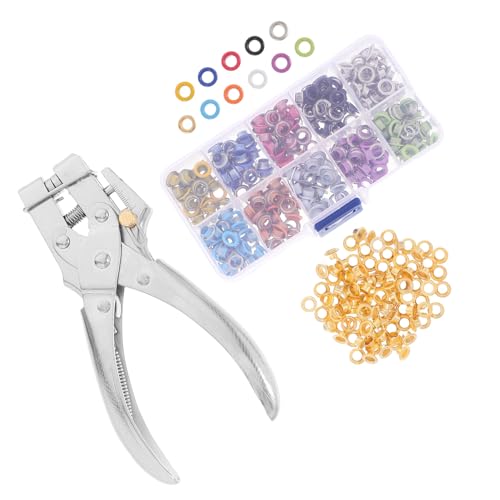 Gogogmee Professionelle Ösenzange mit Teiligem Metallösen Kit Handbedienter Stofflochstanzer mit Federautomatik Geeignet für Planen Banner Vorhänge und Leder Inklusive Aufbewahrungsbox von Gogogmee